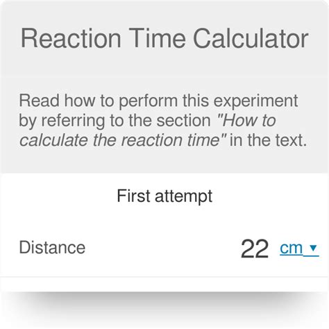 reaction time calculator for dummies